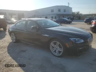 2015 BMW 6 Series 650i xDrive with VIN WBA6B4C55FD761530, listed as a Copart auction lot 75430464 with 18,729 mi miles and Salvage Title. Bid and sale history available at DreamBid. Image 4.