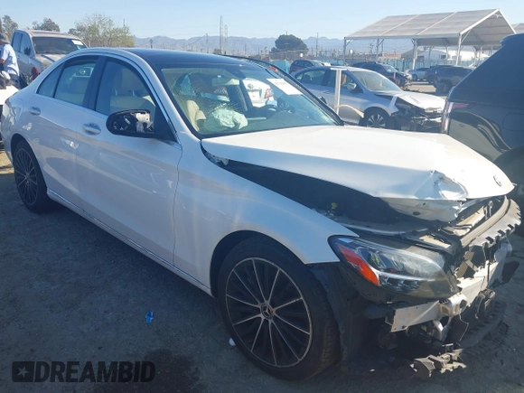 2020 Mercedes-Benz C 300 with VIN W1KWF8DB7LR594871, listed as a IAAI auction lot 41761027 with 28,732 mi miles and . Bid and sale history available at carsss.com. Image 1.