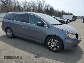 2013 Honda Odyssey EX-L with VIN 5FNRL5H67DB016806, listed as a Copart auction lot 53340445 with 141,067 mi miles and Salvage Title. Bid and sale history available at carsss.com. Image 4.