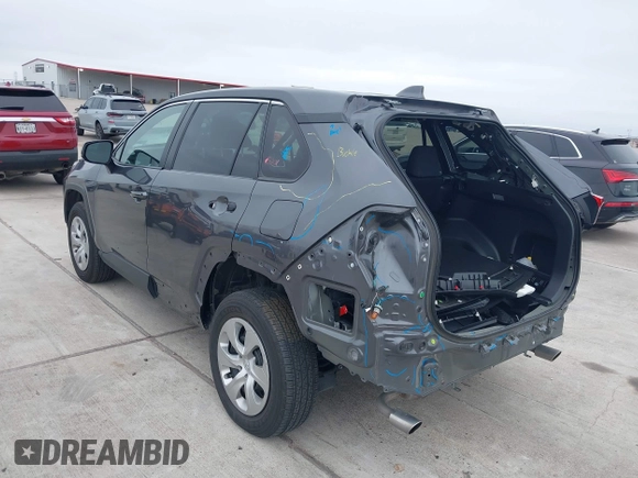 2023 Toyota RAV4 LE with VIN 2T3F1RFV3PW358939, listed as a IAAI auction lot 41575625 with 54,960 mi miles. Bid and sale history available at carsss.com. Image 3.