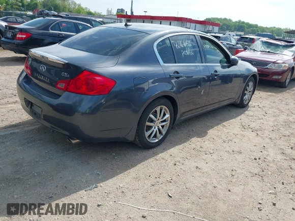 2007 Infiniti G35 Sedan G35x with VIN JNKBV61F87M823504, listed as a IAAI auction lot 42166411 with 182,250 mi miles. Bid and sale history available at carsss.com. Image 4.