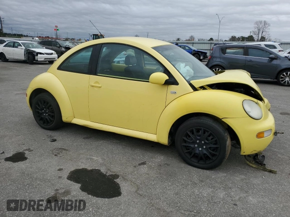 2001 Volkswagen Beetle GLS with VIN 3VWCK21C81M460224, listed as a Copart auction lot 48404615 with 150,992 mi miles and Salvage Title. Bid and sale history available at DreamBid. Image 4.
