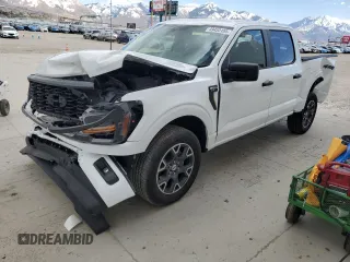 2024 Ford F-150 STX with VIN 1FTEW2LP8RKD25196, listed as a Copart auction lot 49453105 with 13,449 mi miles and Salvage Title. Bid and sale history available at carsss.com. Image 1.