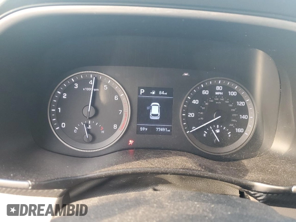 2019 Hyundai Tucson SE with VIN KM8J23A46KU031522, listed as a Copart auction lot 45322715 with 77,491 mi miles and Salvage Title. Bid and sale history available at carsss.com. Image 9.