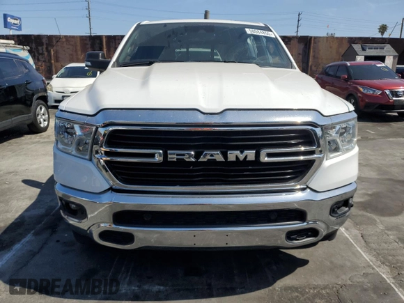 2021 Ram 1500 Big Horn with VIN 1C6RREFT2MN747109, listed as a Copart auction lot 58084855 with 77,604 mi miles and Salvage title. Bid and sale history available at DreamBid. Image 5.