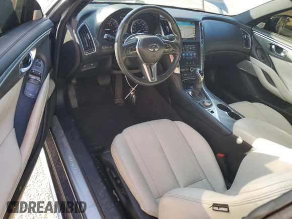 2017 Infiniti Q60 Premium with VIN JN1EV7EL8HM552436, listed as a Copart auction lot 49728925 with 48,104 mi miles and Salvage title. Bid and sale history available at DreamBid. Image 8.