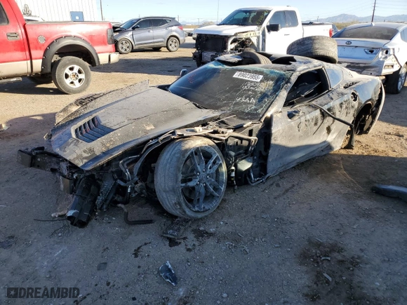 2017 Chevrolet Corvette Z51 2LT with VIN 1G1YK2D77H5113838, listed as a Copart auction lot 89023955 with 48,113 mi miles and Salvage Title. Bid and sale history available at carsss.com. Image 1.