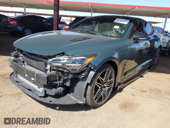 2022 Kia Stinger GT1 with VIN KNAE45LC3N6115626, listed as a IAAI auction lot 41757758 with 22,647 mi miles and . Bid and sale history available at DreamBid. Image 22.