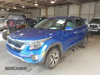 2021 Kia Seltos SX with VIN KNDETCA28M7154385, listed as a IAAI auction lot 41533749 with 34,973 mi miles. Bid and sale history available at carsss.com. Image 17.
