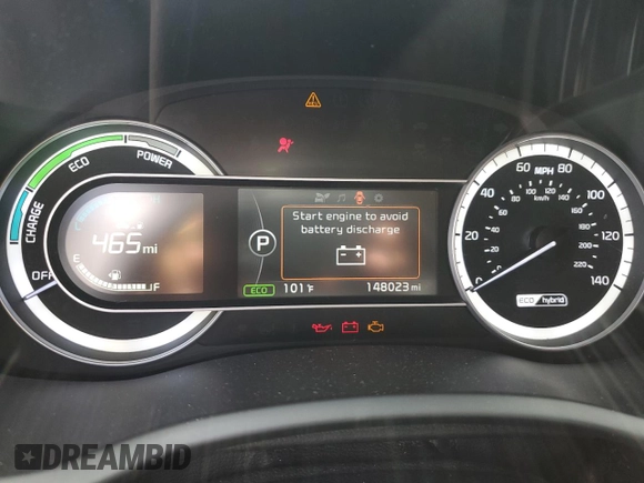 2017 Kia Niro Touring Launch Edition with VIN KNDCC3LC2H5037562, listed as a Copart auction lot 60726424 with 148,023 mi miles and Clean Title. Bid and sale history available at carsss.com. Image 9.