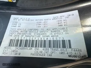 2011 Mitsubishi Eclipse GS Sport with VIN 4A37L2EF2BE016573, listed as a Copart auction lot 45040845 with 102,396 mi miles and Clean Title. Bid and sale history available at carsss.com. Image 10.