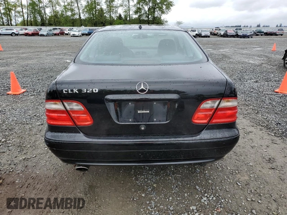 2001 Mercedes-Benz CLK 320/430 with VIN WDBLJ65G71F175961, listed as a Copart auction lot 54886275 with 58,455 mi miles and Clean Title. Bid and sale history available at carsss.com. Image 6.