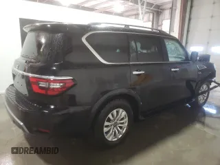 2022 Nissan Armada SV with VIN JN8AY2AC4N9162948, listed as a Copart auction lot 80630064 with 53,724 mi miles and Salvage Title. Bid and sale history available at carsss.com. Image 3.