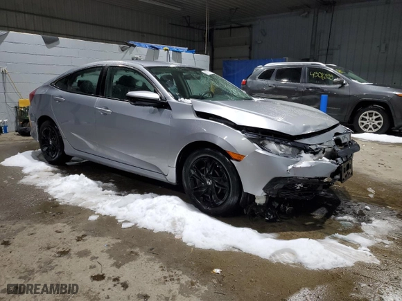 2017 Honda Civic Sedan LX with VIN 19XFC2F58HE056898, listed as a Copart auction lot 44217215 with 52,397 mi miles and Salvage Title. Bid and sale history available at carsss.com. Image 4.