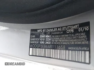 2010 Mercedes-Benz C 300 Sport z VIN WDDGF5EB6AR111658, wystawiony jako IAAI lot #41044200 z przebiegiem 140 599 mil mil oraz . Historia ofert i sprzedaży dostępna na DreamBid. Obrazek 9.