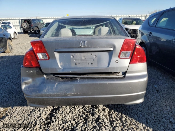 2005 Honda Civic Sdn VP with VIN 2HGES16395H623189, listed as a Copart auction lot 42743155 with 0 mi miles and Salvage Title. Bid and sale history available at carsss.com. Image 6.