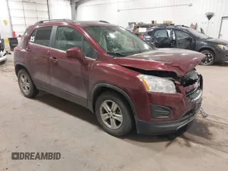 2016 Chevrolet Trax LT with VIN 3GNCJLSB8GL216273, listed as a IAAI auction lot 41453182 with 53,574 mi miles. Bid and sale history available at carsss.com. Image 1.