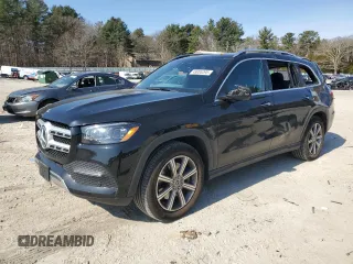 2021 Mercedes-Benz GLS with VIN 4JGFF5KE2MA577199, listed as a Copart auction lot 49085295 with 45,879 mi miles and Salvage Title. Bid and sale history available at carsss.com. Image 1.