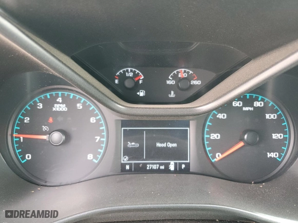 2021 Chevrolet Colorado 2WD Work Truck with VIN 1GCGSBEN6M1187687, listed as a Copart auction lot 47236795 with 27,107 mi miles and Salvage Title. Bid and sale history available at carsss.com. Image 9.