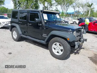 2016 Jeep Wrangler Unlimited Sport with VIN 1C4HJWDG3GL234653, listed as a IAAI auction lot 41931838 with 85,375 mi miles and . Bid and sale history available at DreamBid. Image 1.