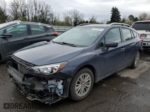 2017 Subaru Impreza Premium with VIN 4S3GTAD60H3739678, listed as a Copart auction lot 51937815 with 72,504 mi miles and Salvage title. Bid and sale history available at DreamBid. Image 1.