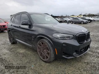 2023 BMW X3 M with VIN 5YM13EC02P9R76895, listed as a Copart auction lot 84182294 with 17,257 mi miles and Salvage Title. Bid and sale history available at carsss.com. Image 4.
