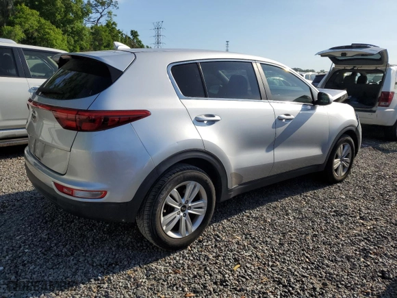 2017 Kia Sportage LX with VIN KNDPM3AC5H7243870, listed as a Copart auction lot 51070415 with 65,201 mi miles and Salvage Title. Bid and sale history available at carsss.com. Image 3.