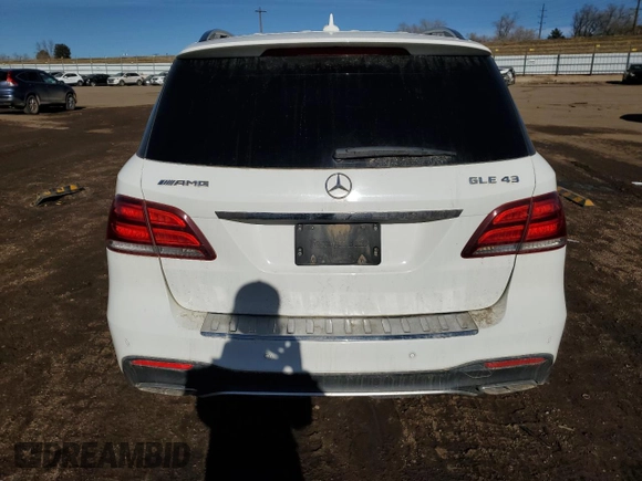 2017 Mercedes-Benz GLE 43 AMG with VIN 4JGDA6EBXHA905200, listed as a Copart auction lot 83072574 with 64,003 mi miles and Salvage title. Bid and sale history available at DreamBid. Image 6.