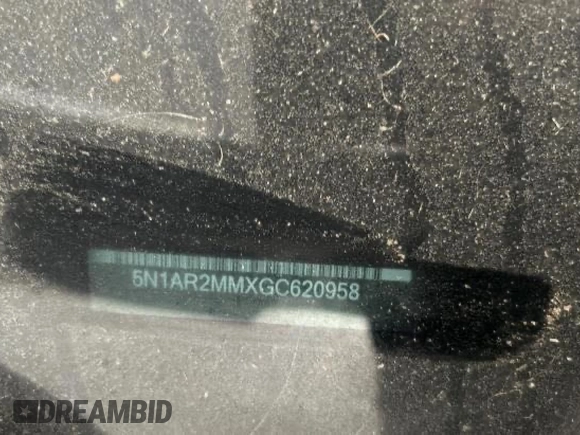 2016 Nissan Pathfinder SV with VIN 5N1AR2MMXGC620958, listed as a Copart auction lot 62188295 with 67,443 mi miles and Clean title. Bid and sale history available at DreamBid. Image 10.