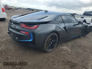 2014 BMW i8 with VIN WBY2Z2C55EVX64310, listed as a Copart auction lot 50491465 with 0 mi miles and Salvage Title. Bid and sale history available at carsss.com. Image 3.