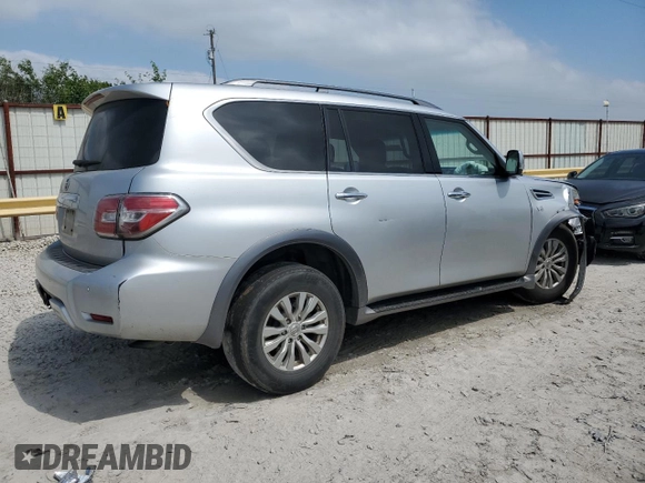 2017 Nissan Armada SV with VIN JN8AY2ND8H9008332, listed as a Copart auction lot 52543334 with Not Provided miles. Bid and sale history available at carsss.com. Image 3.