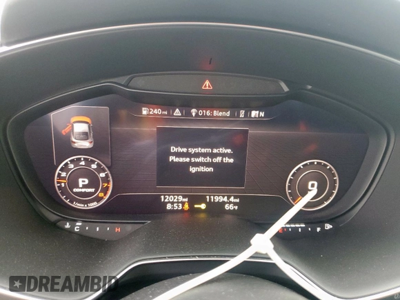 2021 Audi TT with VIN TRUAEAFVXM1002133, listed as a Copart auction lot 54522515 with 12,029 mi miles and Salvage title. Bid and sale history available at DreamBid. Image 9.