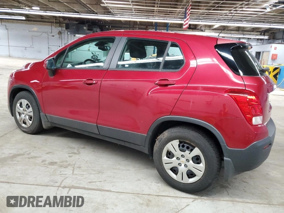 2015 Chevrolet Trax LS with VIN KL7CJKSB9FB120216, listed as a Copart auction lot 52504455 with 97,192 mi miles and Clean Title. Bid and sale history available at carsss.com. Image 2.