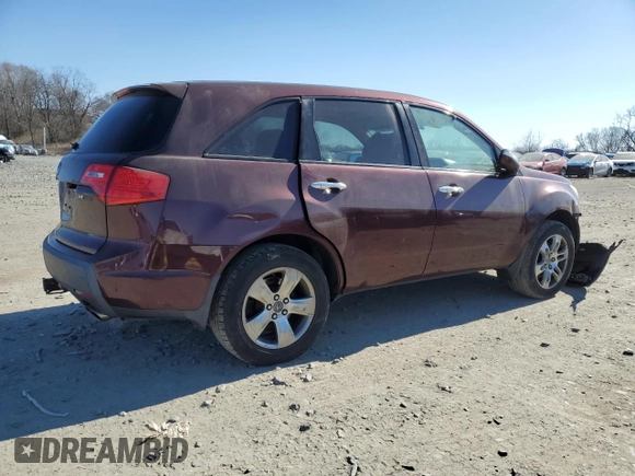 2007 Acura MDX Tech Pkg with VIN 2HNYD28367H526666, listed as a Copart auction lot 45125285 with 208,405 mi miles and Salvage Title. Bid and sale history available at carsss.com. Image 3.