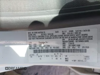 2017 Ford Fiesta SE with VIN 3FADP4EJ0HM110535, listed as a IAAI auction lot 41810763 with 58,317 mi miles. Bid and sale history available at carsss.com. Image 9.