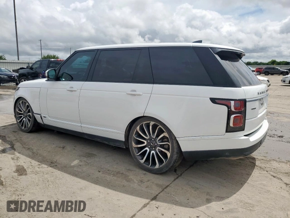 2018 Land Rover Range Rover z VIN SALGS5RE4JA381585, wystawiony jako Copart lot #60963545 z przebiegiem 76 529 mil mil oraz Czysty tytuł • Clean title. Historia ofert i sprzedaży dostępna na DreamBid. Obrazek 2.