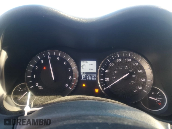 2011 Infiniti M37 with VIN JN1BY1AR5BM372873, listed as a Copart auction lot 47579435 with 267,929 mi miles and Salvage Title. Bid and sale history available at carsss.com. Image 9.
