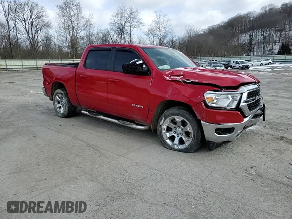 2022 Ram 1500 Big Horn with VIN 1C6RRFFG3NN455883, listed as a Copart auction lot 45040585 with 28,973 mi miles and Salvage Title. Bid and sale history available at carsss.com. Image 11.