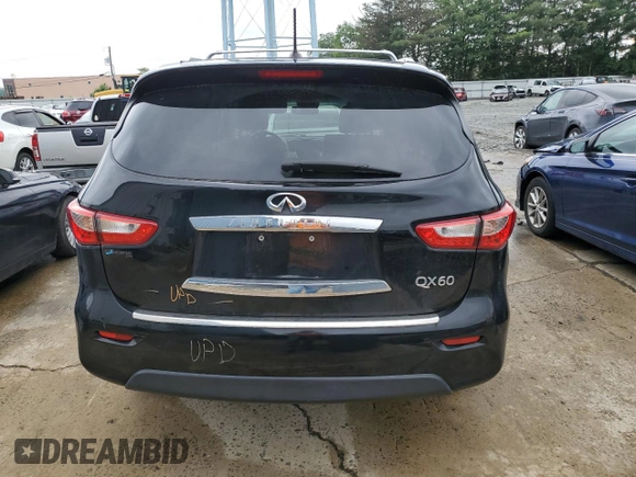 2015 Infiniti QX60 with VIN 5N1AL0MM4FC535070, listed as a Copart auction lot 62691185 with 110,824 mi miles and Salvage title. Bid and sale history available at DreamBid. Image 6.