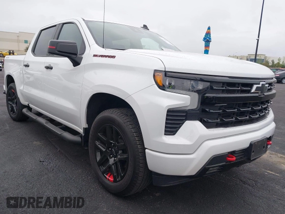 2024 Chevrolet Silverado 1500 RST with VIN 1GCUDEED8RZ115873, listed as a IAAI auction lot 42194472 with 9,257 mi miles and . Bid and sale history available at DreamBid. Image 1.