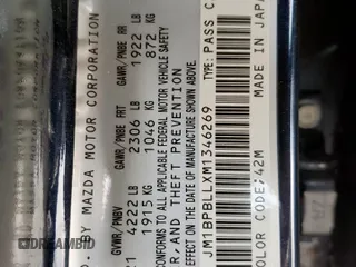 2021 Mazda 3 Preferred with VIN JM1BPBLLXM1346269, listed as a Copart auction lot 64181615 with 64,029 mi miles and Salvage title. Bid and sale history available at DreamBid. Image 12.