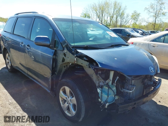 2014 Toyota Sienna LE AAS with VIN 5TDKK3DC4ES464647, listed as a IAAI auction lot 42132627 with 130,724 mi miles and . Bid and sale history available at DreamBid. Image 1.