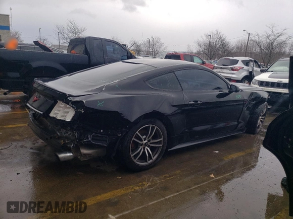 2015 Ford Mustang EcoBoost with VIN 1FA6P8TH1F5337025, listed as a Copart auction lot 86886574 with 87,016 mi miles and Salvage Title. Bid and sale history available at DreamBid. Image 3.