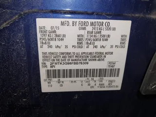 2015 Ford Edge SE with VIN 2FMTK3G98FBB76309, listed as a IAAI auction lot 42213403 with 58,237 mi miles and . Bid and sale history available at DreamBid. Image 9.