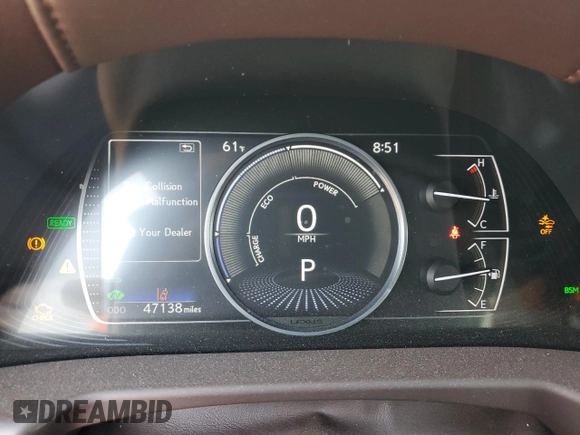 2019 Lexus ES 300h z VIN JTHB21B14K2031336, wystawiony jako Copart lot #63845915 z przebiegiem 47 138 mil mil oraz Szkoda całkowita • Salvage title. Historia ofert i sprzedaży dostępna na DreamBid. Obrazek 9.