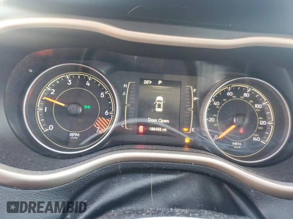 2015 Jeep Cherokee Sport with VIN 1C4PJMAB4FW588042, listed as a Copart auction lot 45660385 with 186,455 mi miles and Salvage Title. Bid and sale history available at carsss.com. Image 9.