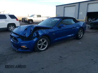 2017 Ford Mustang GT Premium with VIN 1FATP8FF4H5252731, listed as a Copart auction lot 48632395 with 43,951 mi miles and Salvage Title. Bid and sale history available at carsss.com. Image 1.
