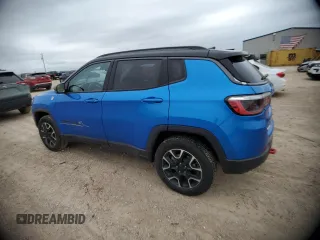 2021 Jeep Compass Trailhawk z VIN 3C4NJDDB9MT590052, wystawiony jako Copart lot #54973695 z przebiegiem 78 522 mil mil oraz Szkoda całkowita • Salvage title. Historia ofert i sprzedaży dostępna na DreamBid. Obrazek 2.