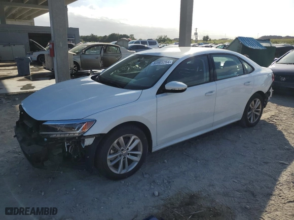 2021 Volkswagen Passat 2.0T S with VIN 1VWAA7A37MC001828, listed as a Copart auction lot 83905264 with 15,270 mi miles and Salvage Title. Bid and sale history available at carsss.com. Image 1.