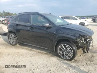 2023 Hyundai Kona N Line with VIN KM8K33A3XPU031197, listed as a Copart auction lot 72999344 with 20,664 mi miles and Salvage Title. Bid and sale history available at carsss.com. Image 4.